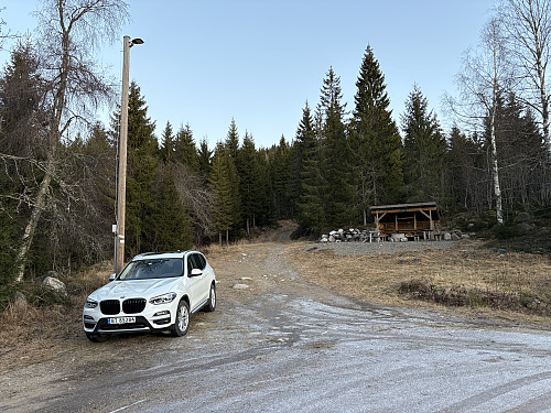 Det var god plass på Presteseteråsen parkering denne morgenen.