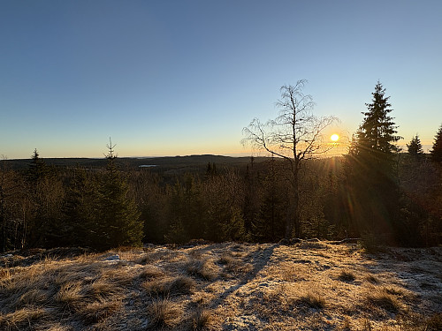 Utsikt sørover fra stigningen opp mot Presteseteråsen Øst