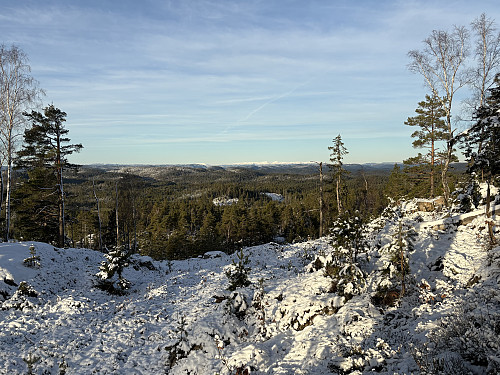 Utsikt mot Lifjell i nordvestlig retning