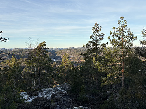 Utsikt nordover fra toppen