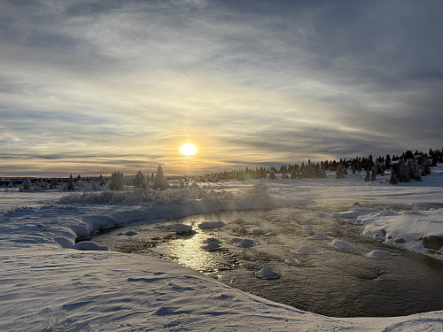 Åpent vann sør for Kroksjøen