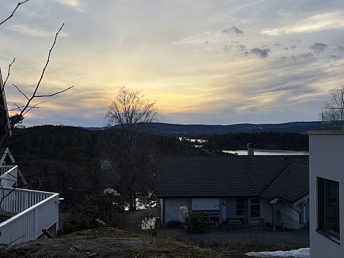 Utsikt fra toppunktet vestover mot Grimsøya