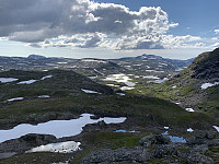 Utsikt vestover mot Napen og Såta.