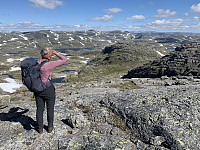 Utsikt mot nordvest mot Steinkilenuten og Kaldafjellet.