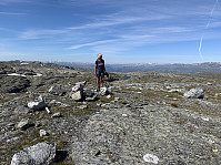 Utsikt mot Skaulen og Krokvassnutane, til venstre i bildet.