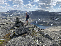 Utsikt mot Kaldafjellet og vann 1186.