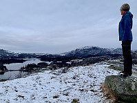 Utsikt mot Hogstad og Storaberget.