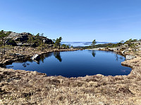 Fint landskap med tjern og småfuru.