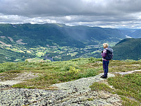 Utsikt fra Homfjellet mot Valle og nedover Setesdalen.