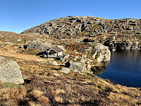 Gråhorg-hytta like under toppen.
