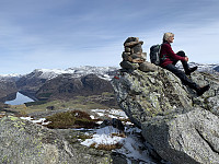 Utsikt mot Haukelivatnet og Rettedal.