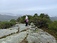 Utsikt mot nordvest fra toppen.