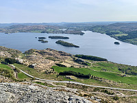 Utsikt mot Grindafjorden og E134.