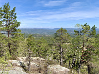 Utsikt mot sørvest i retning Mandalen.