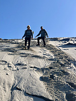 På vei ned fra Sandfjellet.