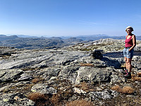 Utsikt vestover mot Hardangerfjorden og Ulvanosa. (Noe disig).
