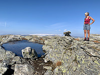 Toppen med Folgefonna i bakgrunnen.