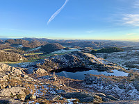 Utsikt sørover mot Helland.