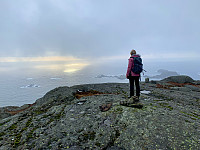 Toppen med åpent storhavet i sørvest.