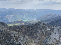 Utsikt mot Espeland og Birkelandsvatnet.