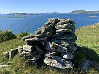 Utsikt mot Austre Åmøy, Askje/Mosterøy og Rennesøy.