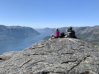 Pause på utsiktsvarden på Såta.