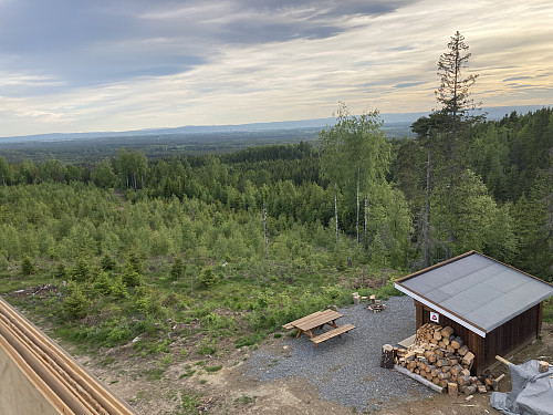 Fra øverste nivå, så langt, i tårnet på Kopperudtoppen