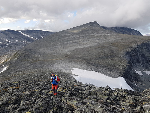 På vei oppover mot Kaldbottinden