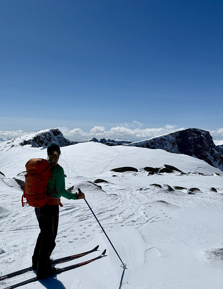 På Mugna. Ser ruta videre mot Kalvehøgdene.