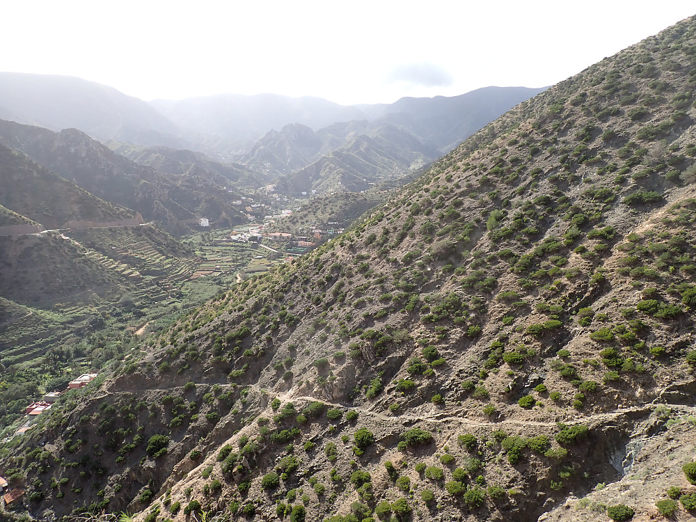Stien oppover fra Vallehermoso
