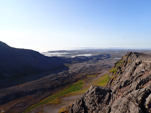 Ymerdalen sett fra toppen av Antarticfjellet 