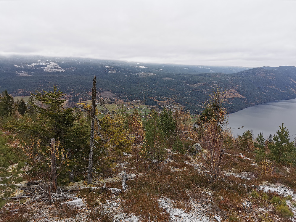 Austbygda i bakgrunnen