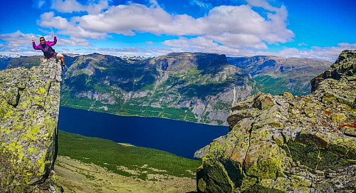 Her måtte det to forsøk til for her var det rett ned på sida! Bittelitt fornøyd etterpå!
Foto: Morten Helgesen