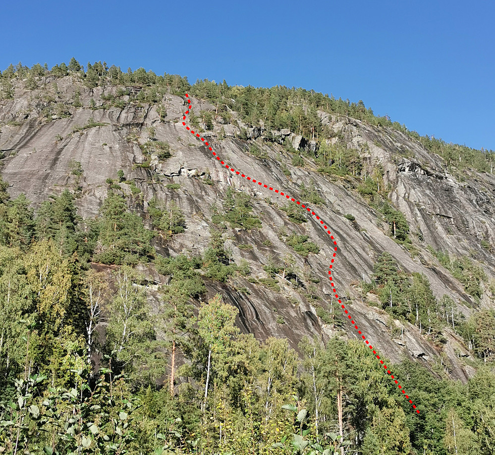 Ruta Flåklypa Grand Prix, omtrentlig inntegnet.