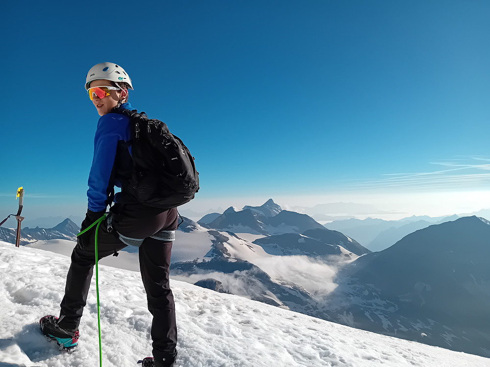 På vei opp til Eisleitl, Wiesbachhorn i bakgrunnen