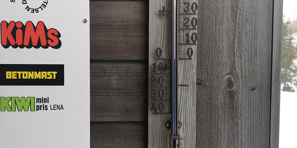 Temp på Rausteinshytta 