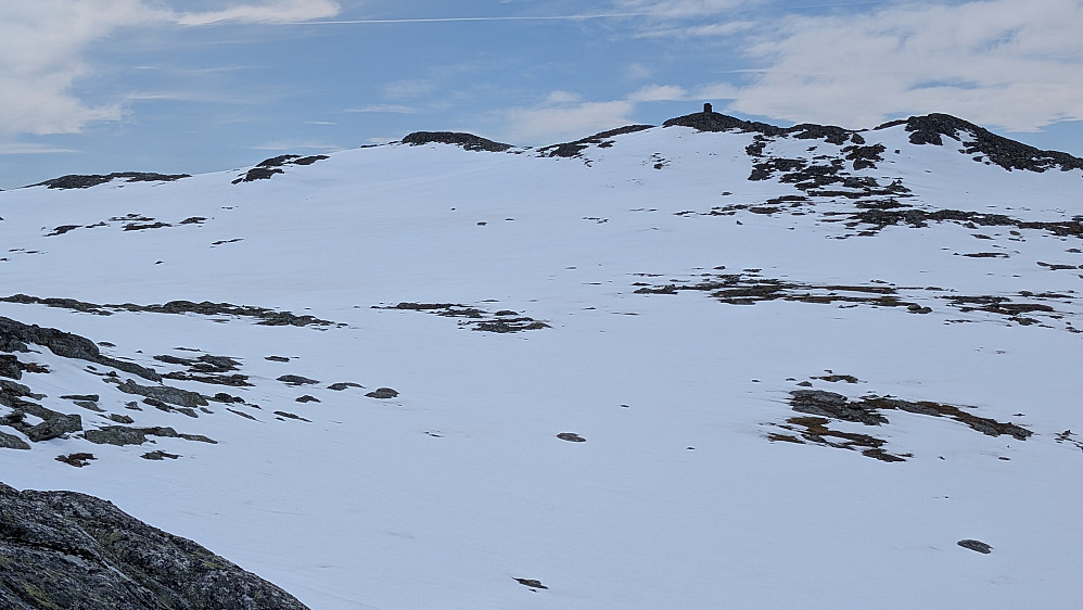 Nordsiden av Hundesteinsegge. Råtten snø her