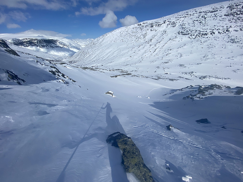 Nedre del av Skirådalen sett fra oppstigninga mot Langtjønna