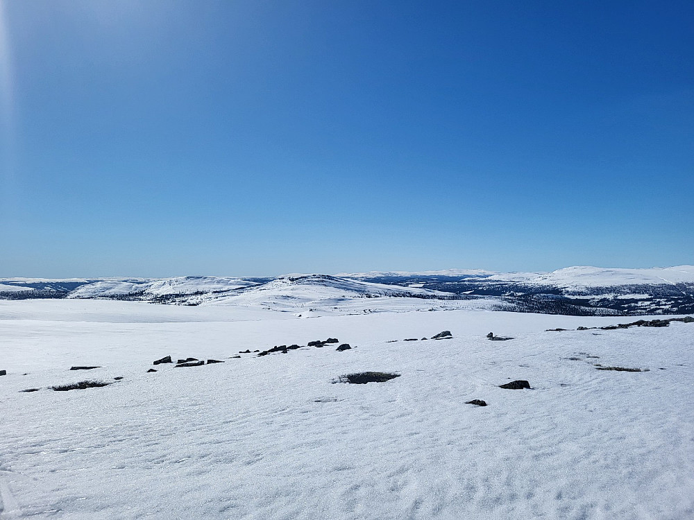 Utsikt frå Svarthammaren mot Svartfjellet som næraste topp.