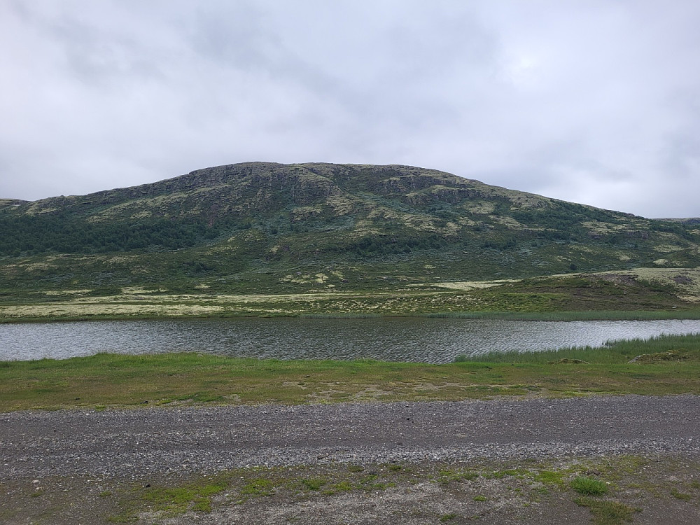 Utsikt mot dagens første topp, Marsjøberget.