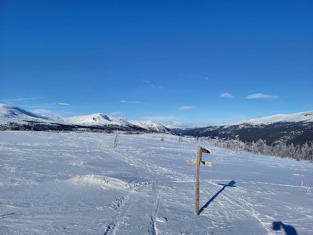 Løypekryss ovanfor Melgardssetra.