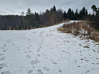 280 moh. Litt trasking på grusvei før nytt skilt til Orretua.