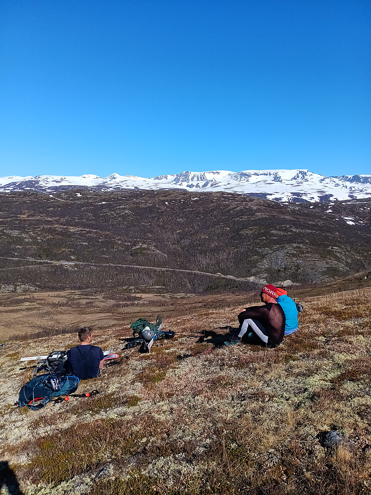 En liten rast etter å ha forsert ca 200 høydemeter.