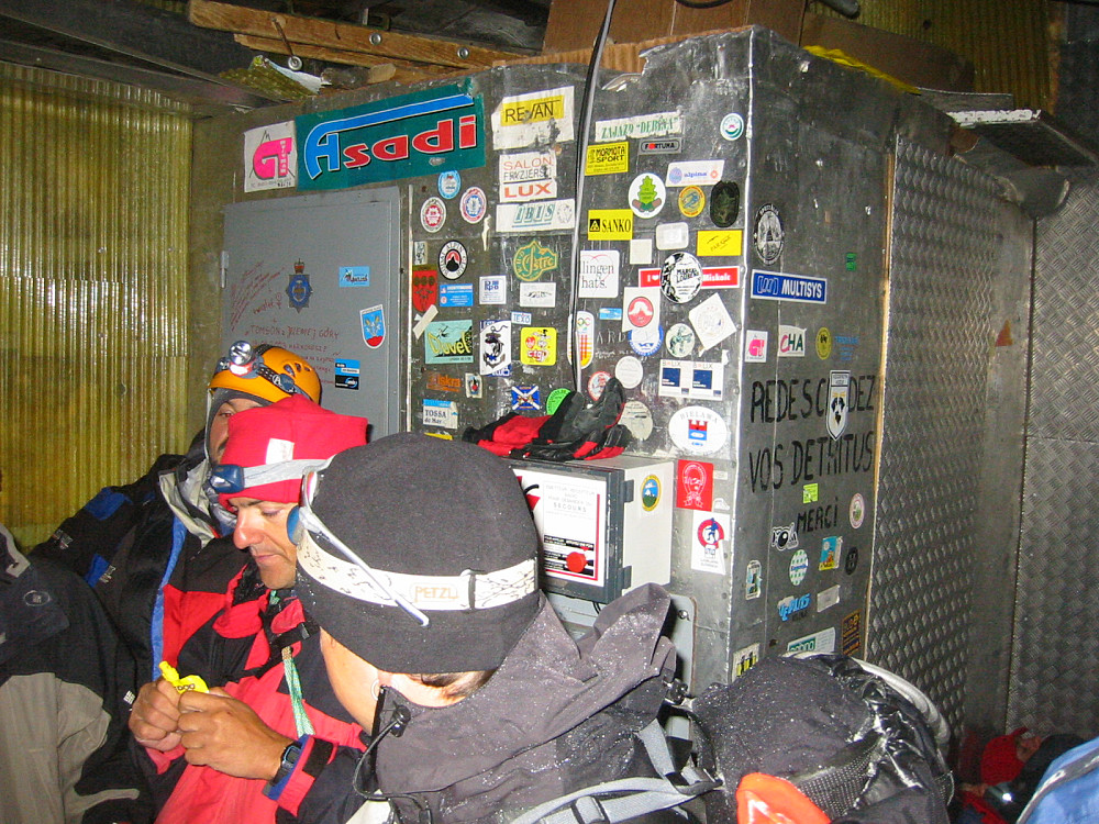 Fullt på Refuge Vallot