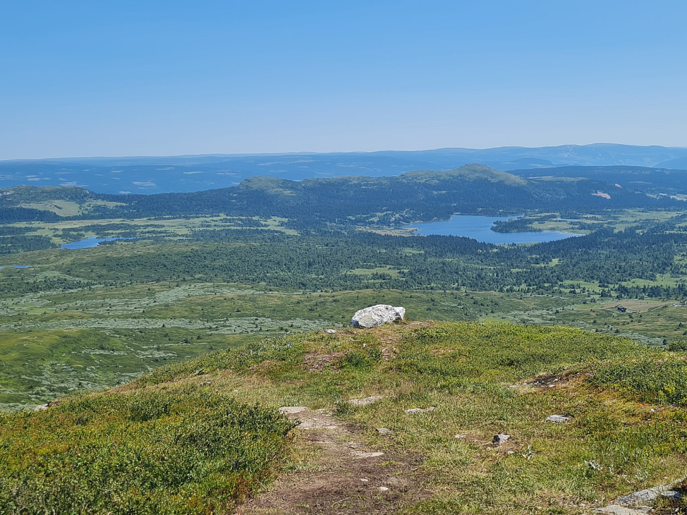 Utsikt mot Skjenafjellet, Killiknappen og Sjøsetervatnet