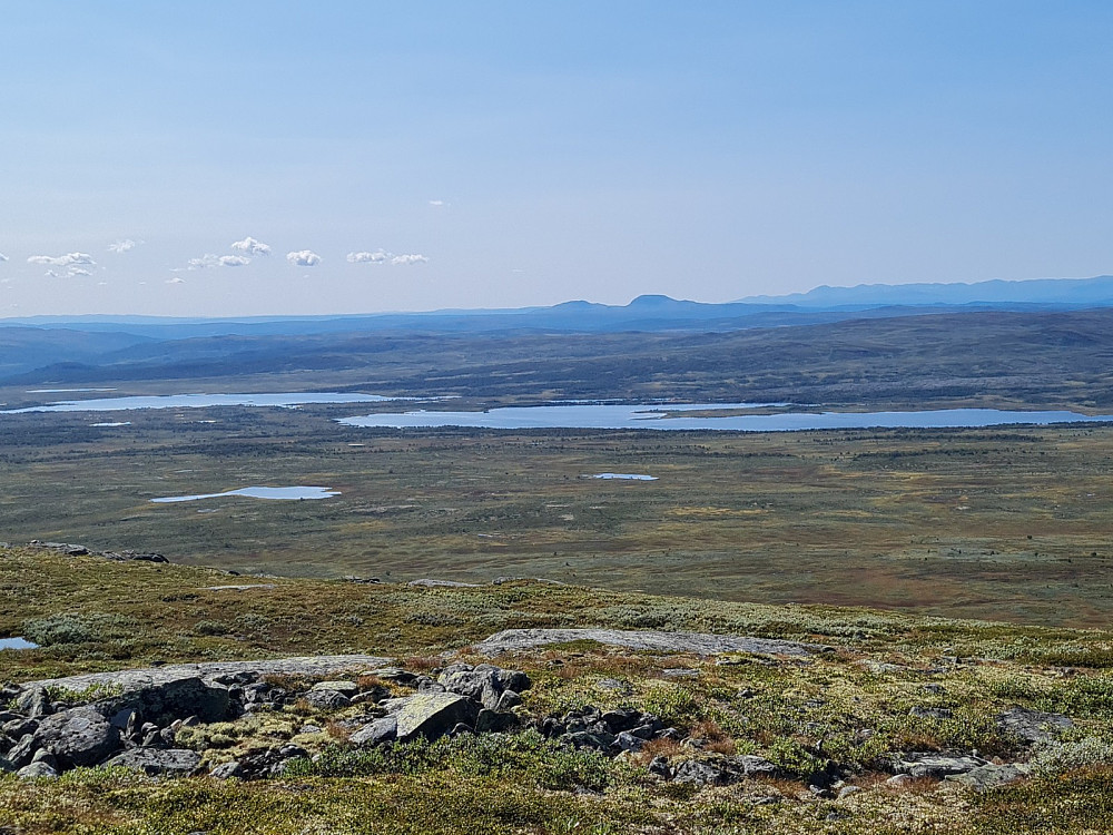 På Ongsjøfjellet, utsikt mot Revsjøene og Rundemellen