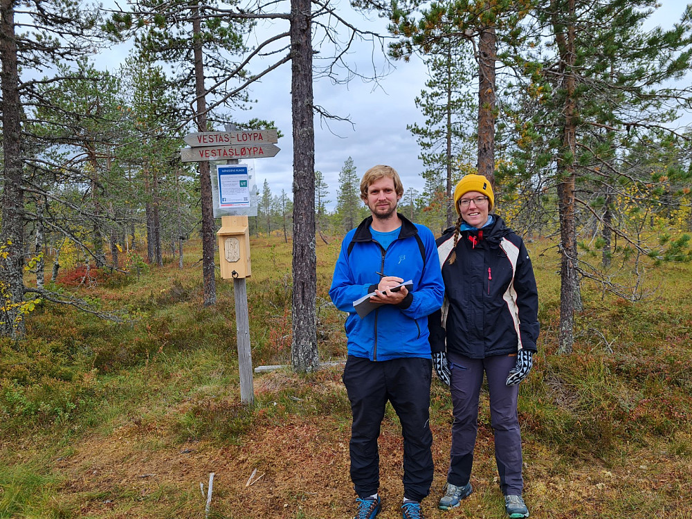Ved turbokkasse i kryss på Veståsløypa