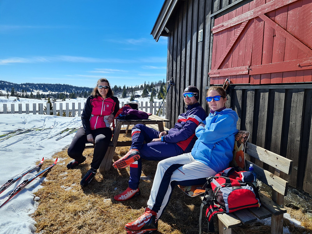 Anne Marit, Hans Thorvald og Kristine på Ginahytta