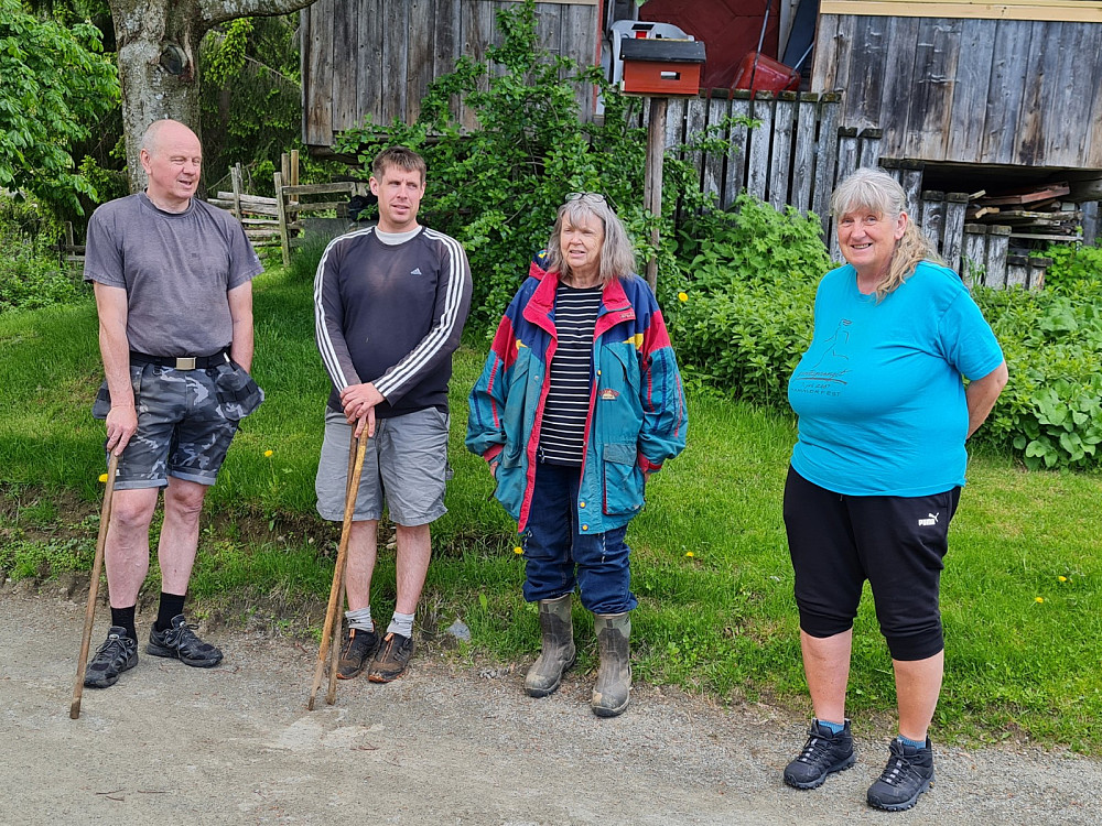 Ole Asbjørn, Johannes, Margrethe og Sigrid før turen
