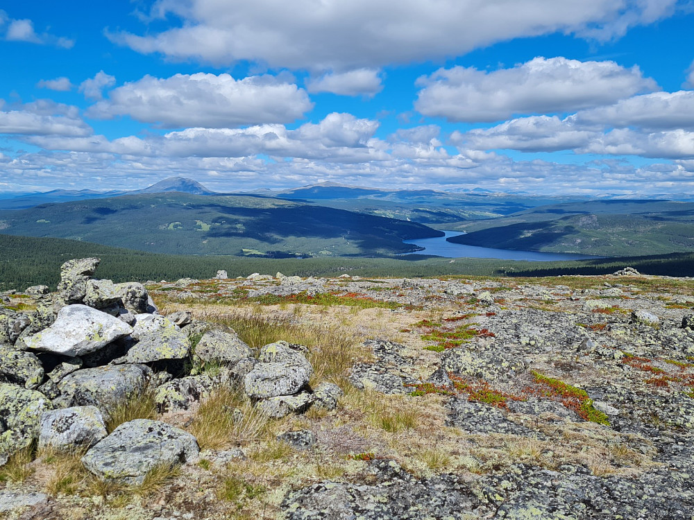På Nord for Snubbhøa 1122 moh, med Heidalsmuen og Olstappen